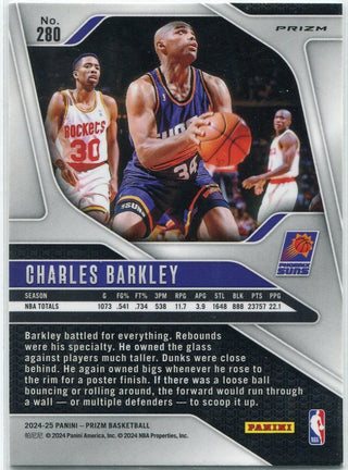 Charles Barkley 2024 - 2025 Panini Prizm Red Wave Prizm Card #280