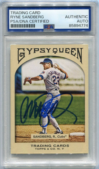 Ryne Sandberg 2011 Topps Gypsy Queen Autographed Card #78 PSA/DNA Certified