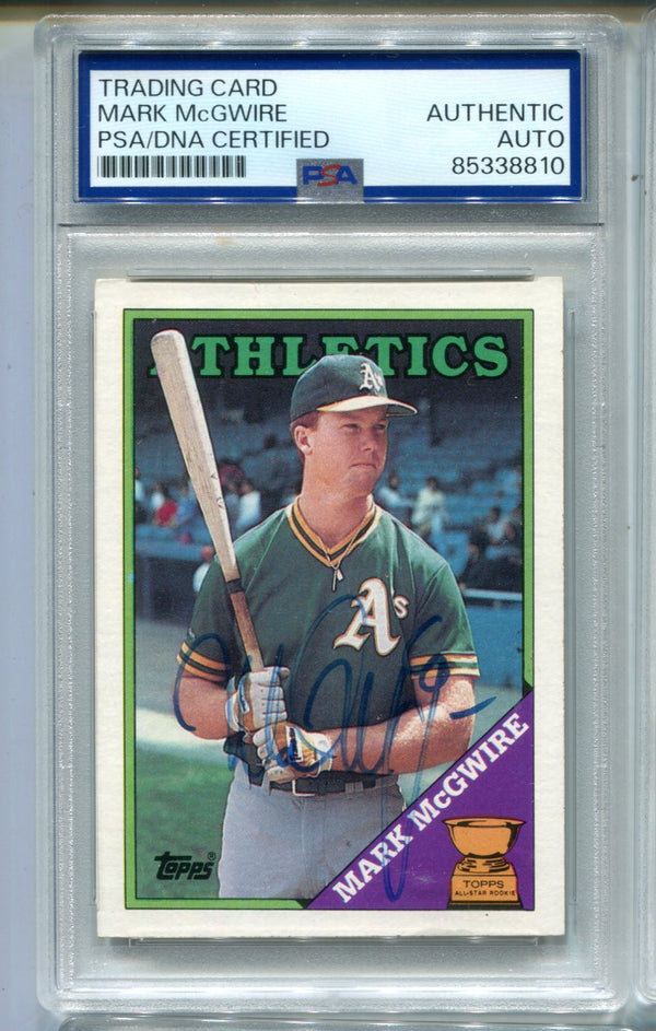 Mark McGwire 1988 Topps #580  PSA Auto Auth Card