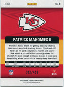 Patrick Mahomes 2025 Panini Revolution Levels Teal Parallel Card #8 312/499