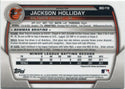Jackson Holliday 2023 Bowman Draft Chrome Refractor Card #BDC-118