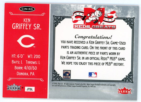 Ken Griffey Sr 2006 Fleer Greats of the Game Patch Relic #CIN-KG