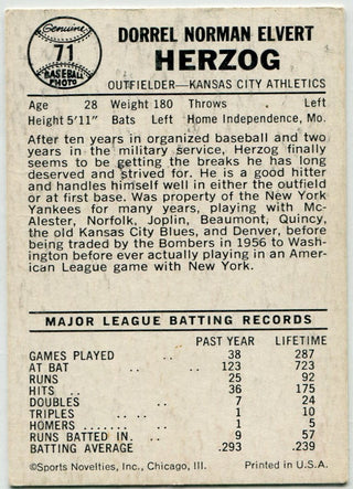 Whitey Herzog 1960 Leaf Card #71