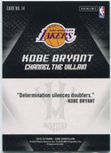 Kobe Bryant 2015 - 2016 Panini Kobe Herovillain Card #14