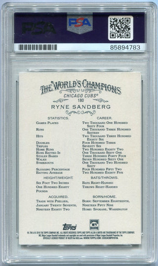 Ryne Sandberg 2016 Topps Gypsy Queen Autographed Card #180 PSA/DNA Certified