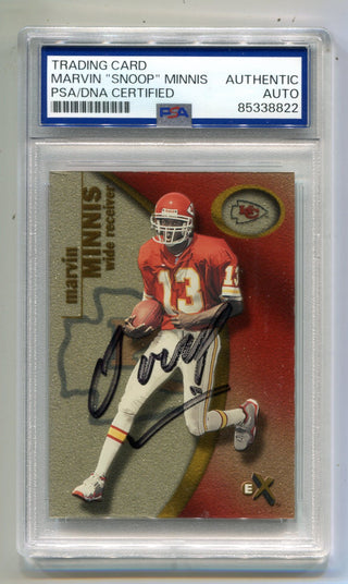 Marvin "Snoop" Minnis 2001 Fleer Football PSA Auto Auth #116 Card