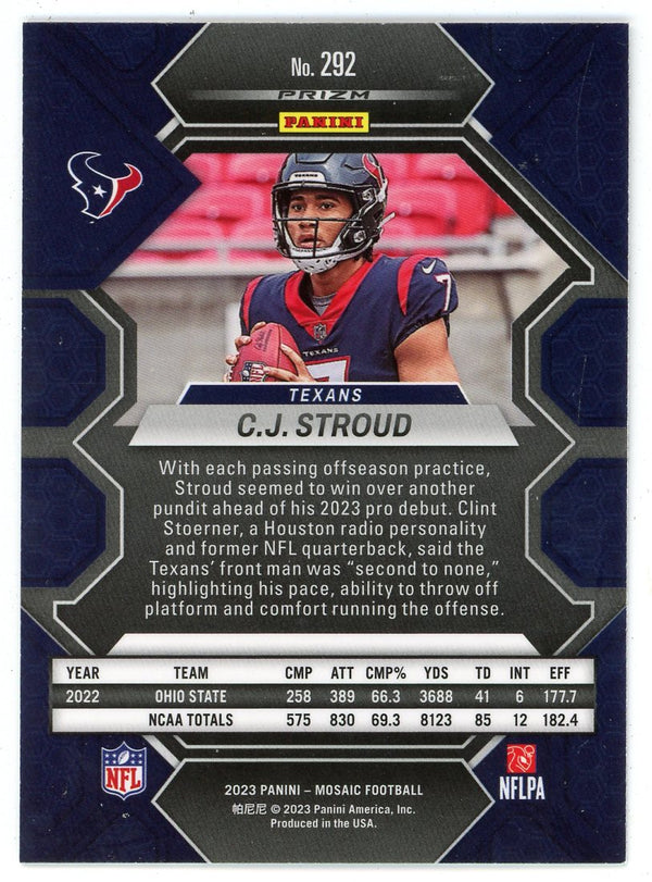 CJ Stroud 2023 Panini Mosaic Rookie Card #292