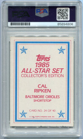 Cal Ripken Jr 1985 Topps Autographed Card #24 PSA/DNA Certified