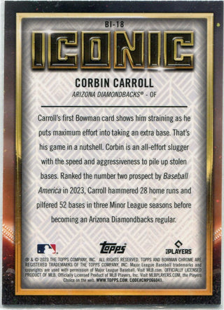 Corbin Carrol 2023 Bowman Chrome Iconic Mega Box Refractor RC #BI-18