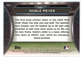 Noble Meyer 2023 Topps Bowman Chrome Draft #BDN-3