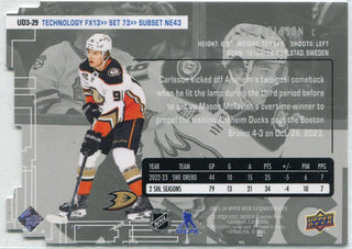 Leo Carlsson 2023 - 2024 Upper Deck Extended Series Technology Die Cut RC #UD3-29