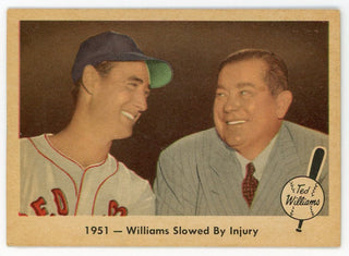 Ted Williams 1959 Fleer Baseball Card #42 1951- Williams Slowed By injury