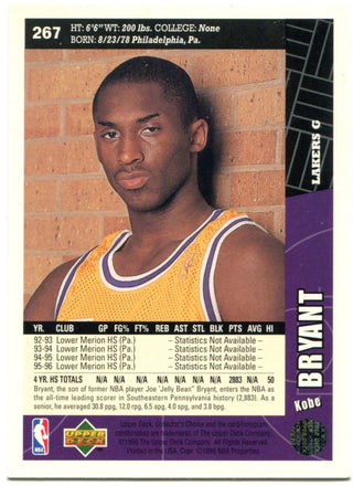 Kobe Bryant 1996-97 Upper Deck Collector's Choice RC #267