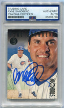 Ryne Sandberg 1996 Leaf Studio Autographed Card #6 PSA/DNA Certified