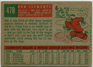 Roberto Clemente 1959 Topps Card #478