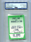 Gordie Howe Sports Cards & Memorabilia Show Ticket Signed PSA Auto Auth