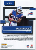 James Cook 2022 Panini Donruss Rated Rookie Press Proof RC #315