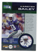 Karsten Bailey 2001 Pacific Invincible #223 (169/750) Game-Worn Jersey Card