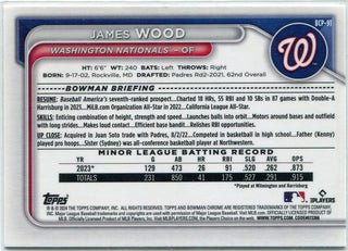 James Wood 2024 Bowman Chrome Prospects Mega Box Refractor Card #BCP-91
