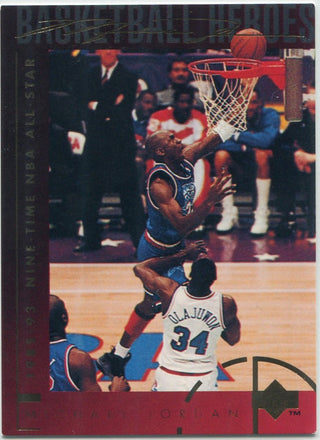 Michael Jordan 1994 - 1995 Upper Deck Basketball Heroes Card #41