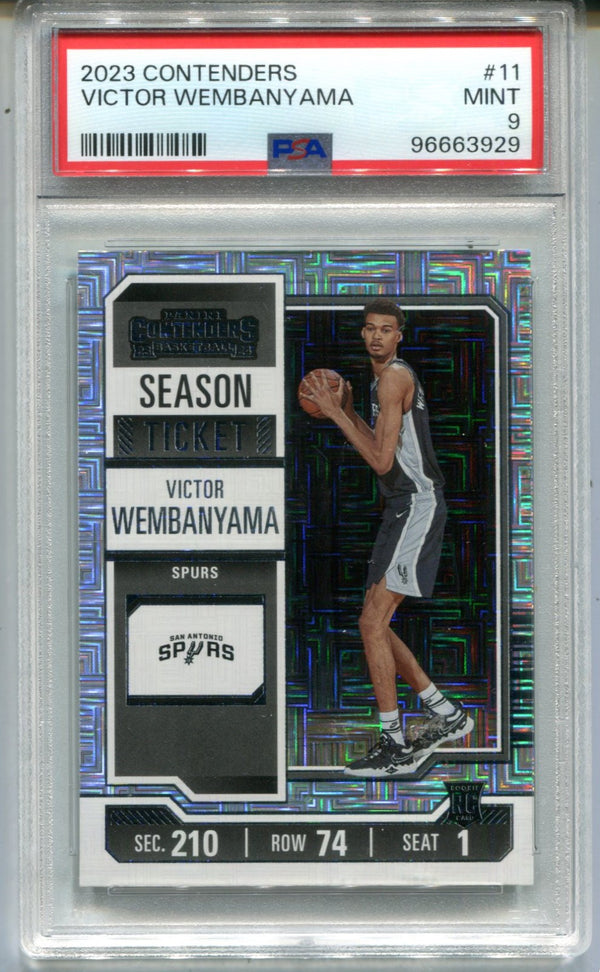 Victor Wembanyama 2023 Panini Contenders #11 PSA 9 Card