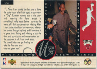 Michael Jordan 1996 - 1997 Upper Deck Michael's View Points MVP23 Card #VP2