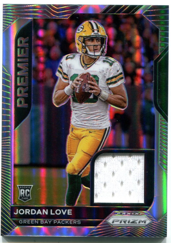 Jordan Love Panini Prizm Premier Patch Rookie Card 2020
