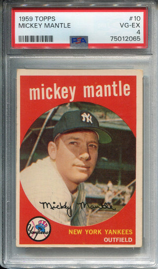 Mickey Mantle 1959 Topps Card #10 PSA 4