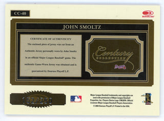 John Smoltz 2004 Donruss Throwback Threads Century Collection Patch Relic #CC-40