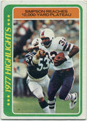 OJ Simpson 1978 Topps 1977 Highlights Card #4