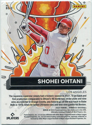 Shohei Ohtani 2022 Panini Donruss Bomb Squad Vector Parallel Card #BS-3