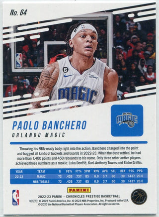 Paolo Banchero 2022 - 2023 Panini Chronicles Prestige RC #64