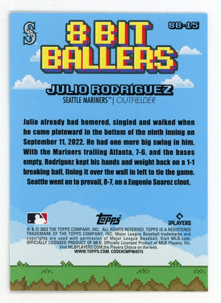 Julio Rodriguez 2023 Topps 8 Bit Ballers #8B-15 Card