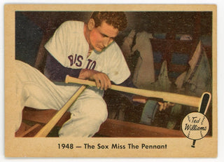Ted Williams 1959 Fleer Baseball Card #35 1948- the Sox Miss The Pennant