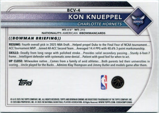 Kon Knueppel 2025 - 2026 Bowman Chrome MOJO Refractor RC #BCV-4
