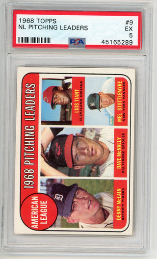 1968 Topps NL Pitching Leaders #9 PSA EX 5
