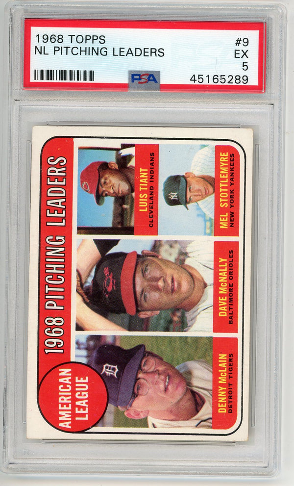 1968 Topps NL Pitching Leaders #9 PSA EX 5