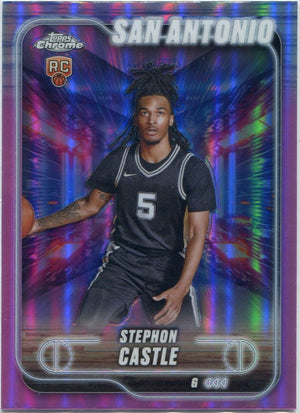 Stephon Castle 2024 - 2025 Topps Chrome Pink Refractor RC #122