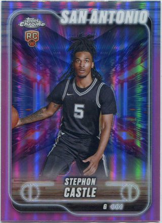 Stephon Castle 2024 - 2025 Topps Chrome Pink Refractor RC #122
