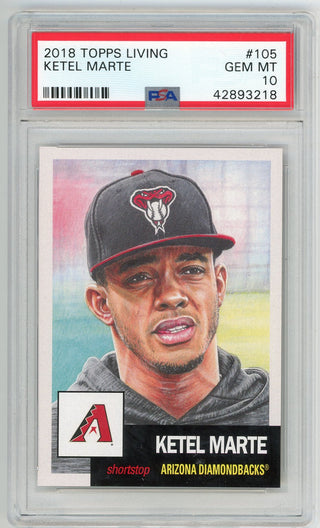 Ketel Marte 2018 Topps Living #105 PSA MT 10