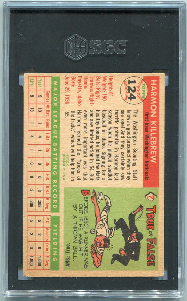 1955 Topps Harmon Killebrew RC #124 SGC 4