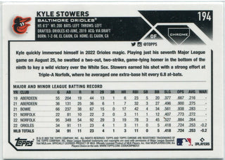 Kyle Stowers 2023 Topps Chrome RC #194