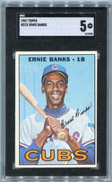 Ernie Banks 1967 Topps Card #215 SGC Graded 5