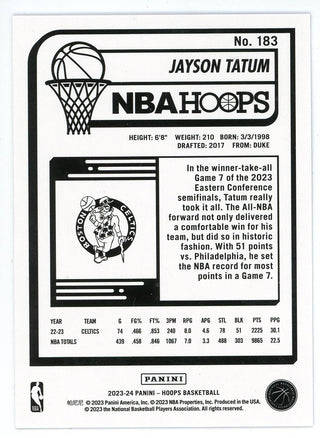 Jayson Tatum 2023-24 Panini Hoops #183