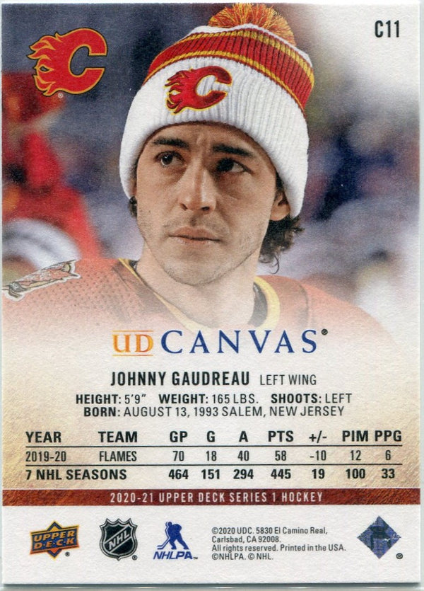 Johnny Gaudreau 2020 - 2021 Upper Deck Canvas Card #C11