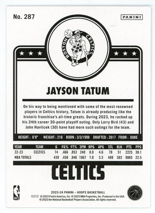 Jayson Tatum 2023-24 Panini Hoops #287
