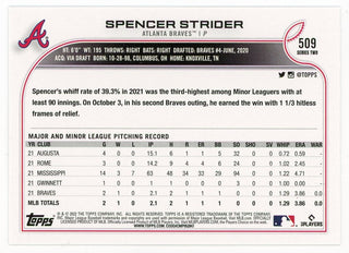 Spencer Strider 2022 Topps Series Two #509 Card