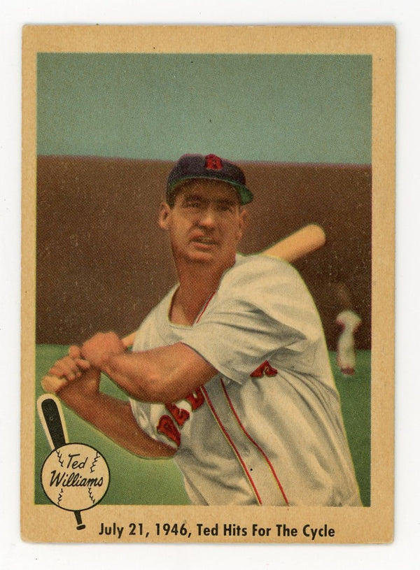 Ted Williams 1959 Fleer Baseball Card #29 July 21, 1946 Ted Hits For The Cycle