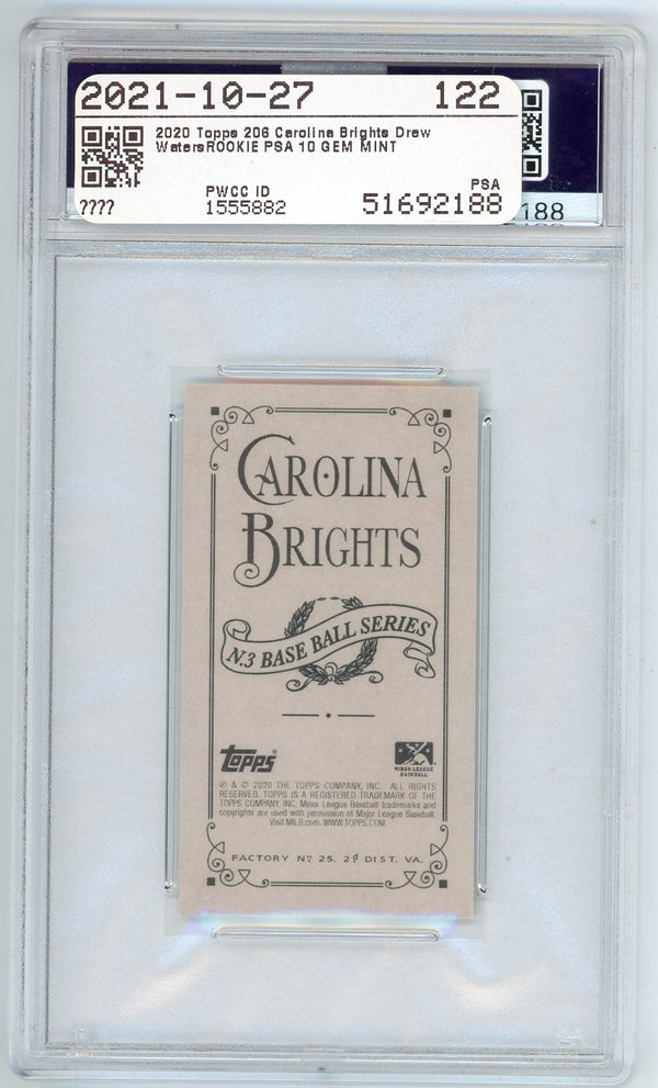 Drew Waters 2020 Topps 206 Carolina Brights PSA MT 10