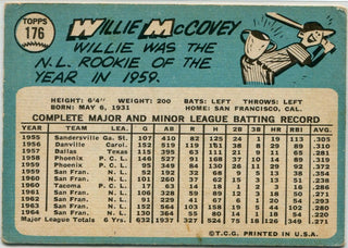 Willie McCovey 1965 Topps Card #176